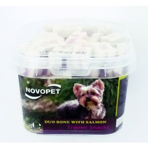 SNACK TRAINER DUO BONE WITH SALMON 140 G